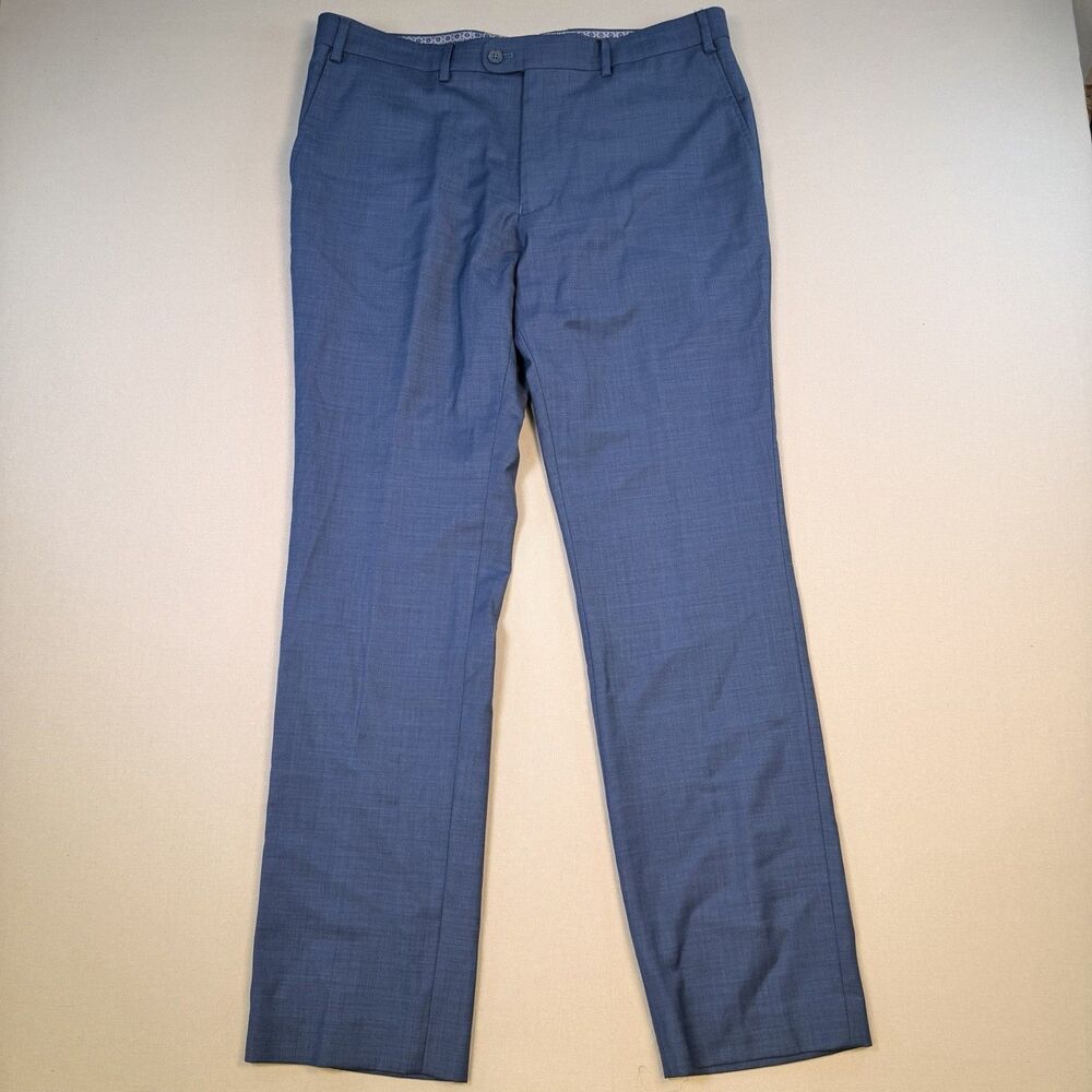 Penguin by Munsingwear Chino Pants Mens 36x32 Blue Wool Blend Classic Fit